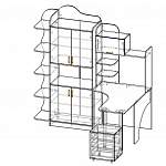 Схема сборки Компьютерный угловой стол Пресли СК - 11 с шкафчиками BMS