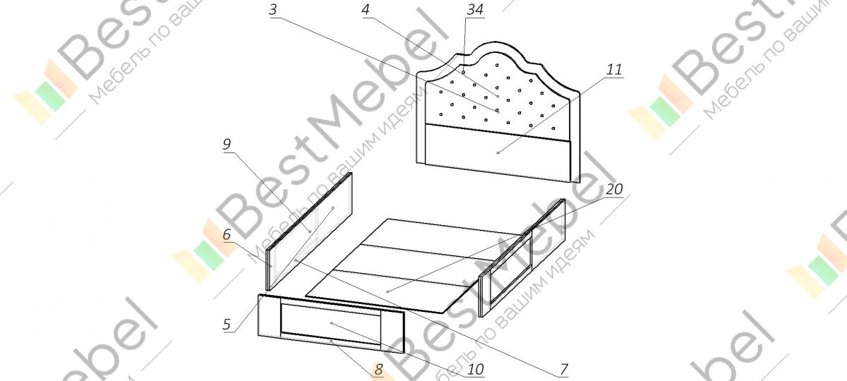 Кровать верона схема сборки