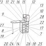 Схема сборки Столик маникюрный складной Пейдж BMS