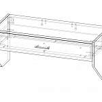 Схема сборки Навесной письменный стол Микс 2 BMS