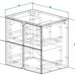 Чертеж Тумба под раковину Хлоя 9 BMS