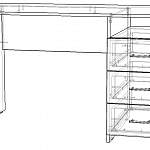 Схема сборки Письменный стол Британия 52.13 BMS