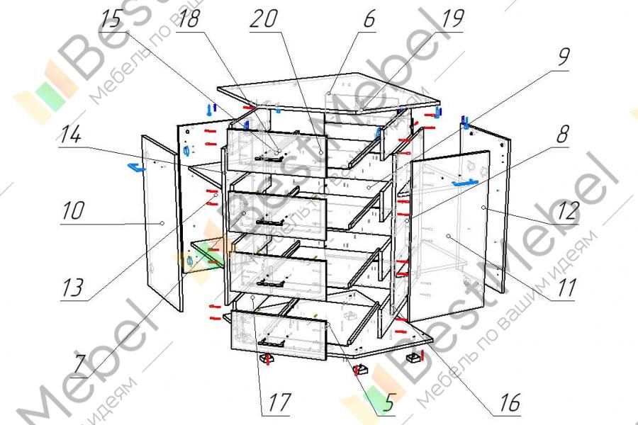 Сборка комода марсель