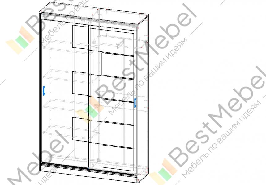 Шкаф купе элегант сборка