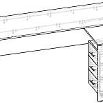Чертеж Стол руководителя Маркус-2 BMS