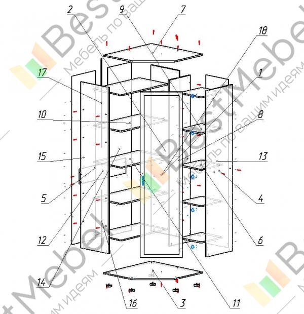 Шкаф угловой соната инструкция по сборке