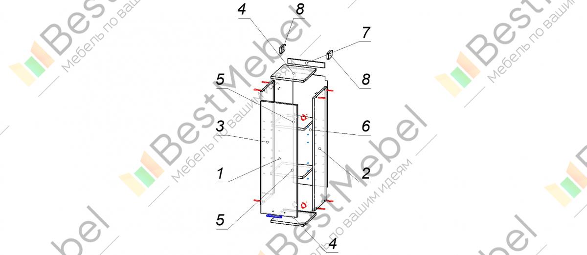 Схема сборки навесного шкафа - 98 фото
