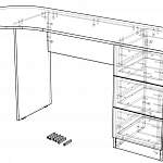Чертеж Стол письменный Мастер-1 BMS