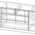 Чертеж Комод Шайн 23 глянцевый BMS