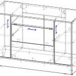 Чертеж Тумба для белья Каспер 3 BMS