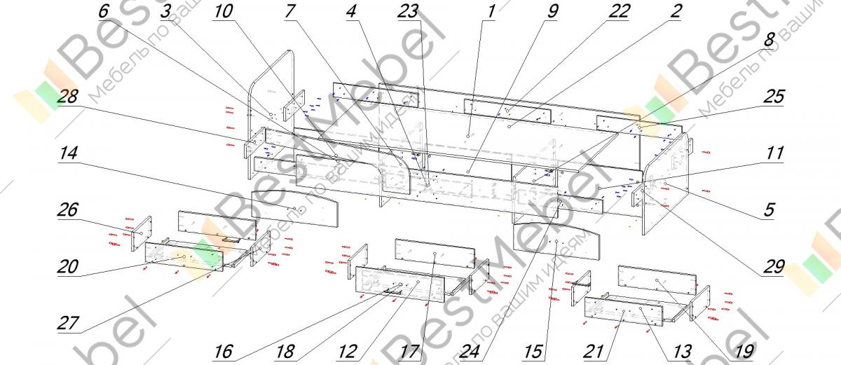 Кровать бэмби 2 схема сборки