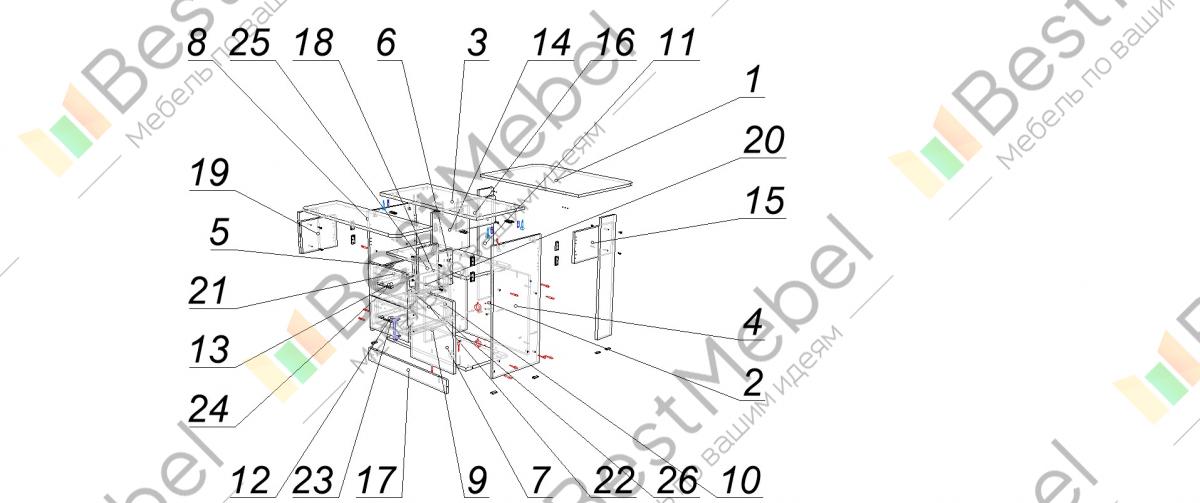 Сборка стол тумба стандарт