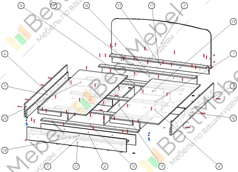 Кровать светлана схема сборки